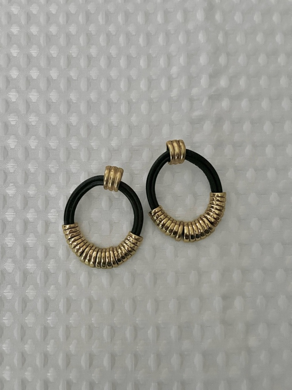 Chico’s Green and Gold Hoop Earrings - Stylish Women’s Jewelry